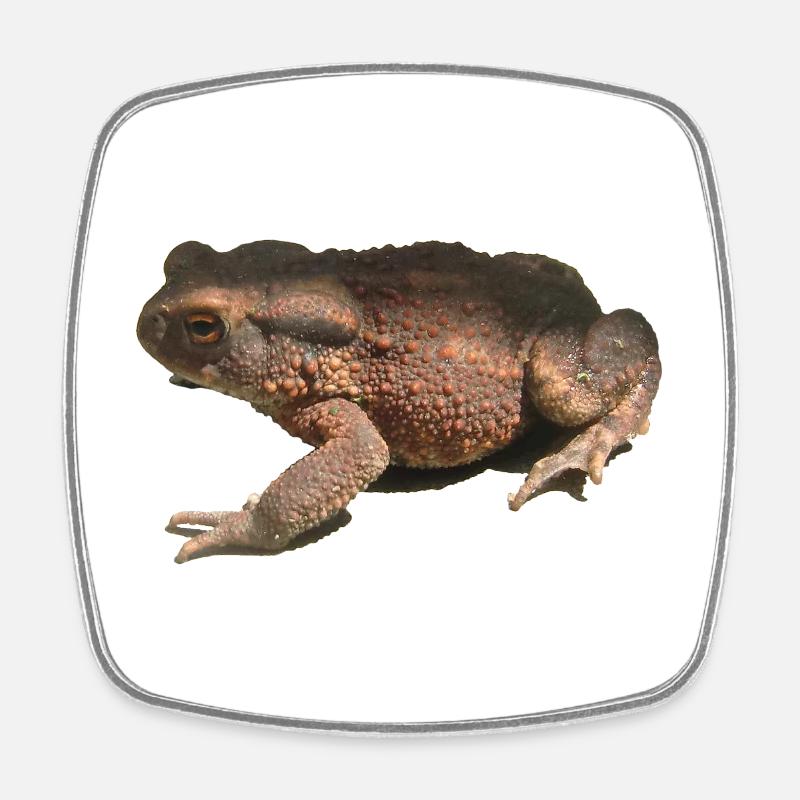 Kröte - Viereckiger Kühlschrankmagnet - Weiß