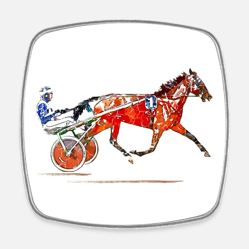 Trot - Magnet carré - blanc