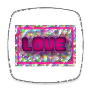 JUST MARRIED. EVJF. SAINT VALENTIN. COUPLE. LOVE - Magnet carré - blanc - Devant