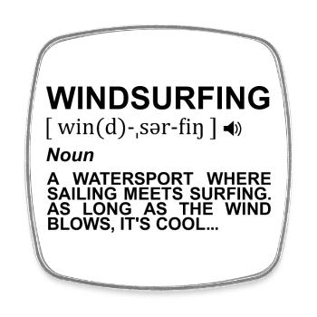 Windsurfing Wörterbuch - Viereckiger Kühlschrankmagnet - Weiß - Vorne