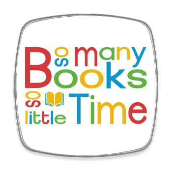 So many books, so little time - Square fridge magnet - white - Front