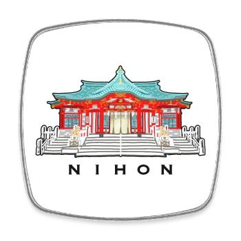 Japan, Shinto Shrine Koshikiiwa, Kansai Region - Square fridge magnet - white - Front