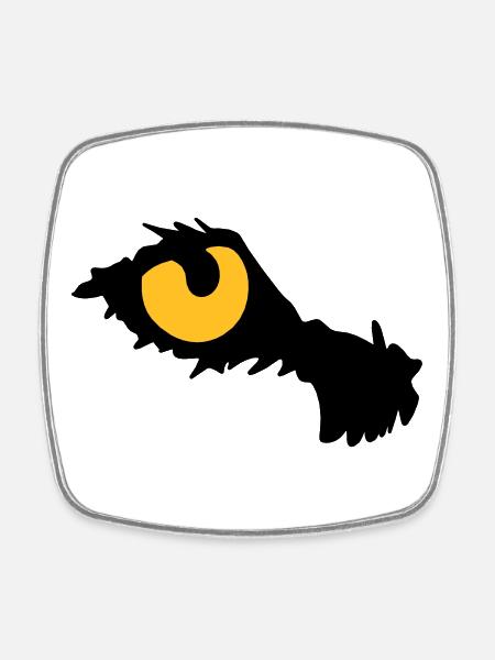 Eye of the tiger - Square fridge magnet - white