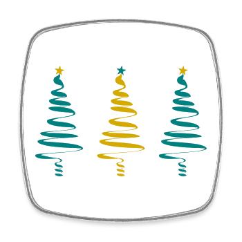 WEIHNACHTEN. FROHE WEIHNACHTEN. FROHE WEIHNACHTEN. NEUJAHR - Viereckiger Kühlschrankmagnet - Weiß - Vorne