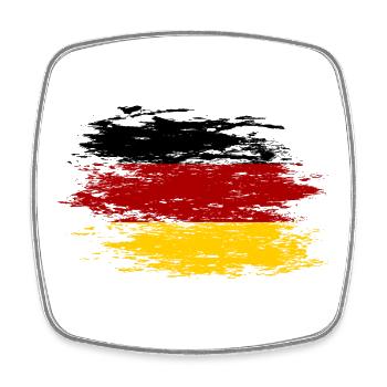 Germany flag used - Square fridge magnet - white - Front