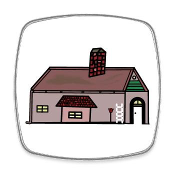 Farm Village Rural Northern Germany Farmer - Square fridge magnet - white - Front