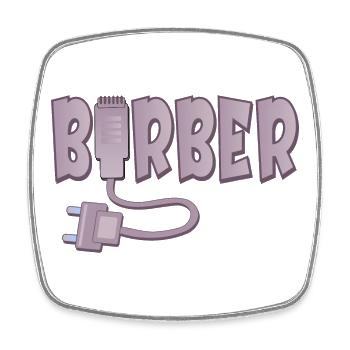 COIFFEUR - TONDEUSES À CHEVEUX - Magnet carré - blanc - Devant