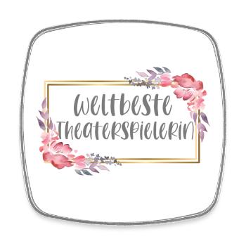 Theater Theaterspielerin Schauspiel Hobby Geschenk - Viereckiger Kühlschrankmagnet - Weiß - Vorne