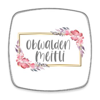 Switzerland Obwalden Girl Homeland Gift - Square fridge magnet - white - Front