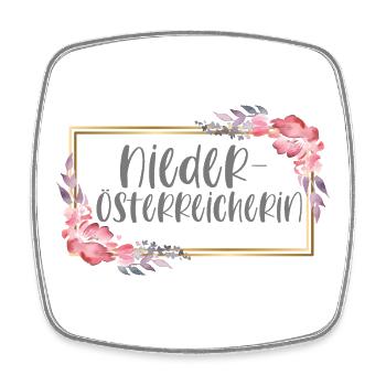Niederösterreicherin Österreich Berge Mädchen - Viereckiger Kühlschrankmagnet - Weiß - Vorne