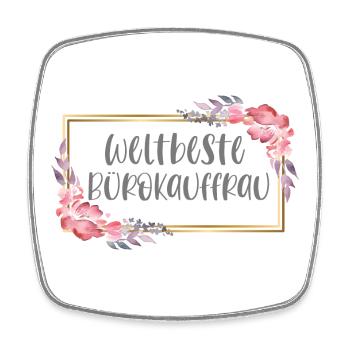 Bürokauffrau Büro Beruf Geschenk - Viereckiger Kühlschrankmagnet - Weiß - Vorne
