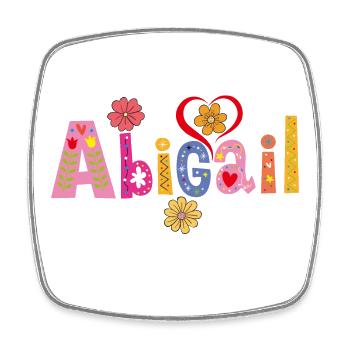 Personalisierter Abigail-Name - Viereckiger Kühlschrankmagnet - Weiß - Vorne