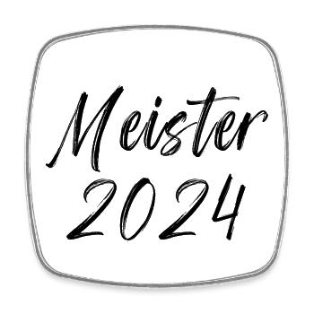 Meister 2024 - Viereckiger Kühlschrankmagnet - Weiß - Vorne