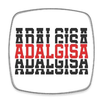 Adalgisa T-Shirt T-Shirt Geschenkidee - Viereckiger Kühlschrankmagnet - Weiß - Vorne