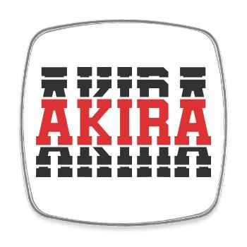 t-shirt Akira t-shirt gift idea stacked text - Square fridge magnet - white - Front