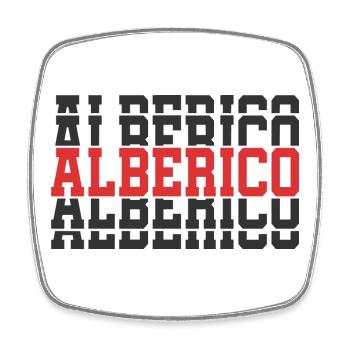 Aberico t-shirt t-shirt idée cadeau texte empilé - Magnet carré - blanc - Devant