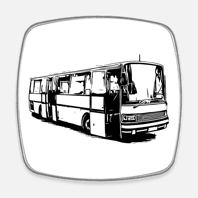 Setra Bus Setra S215 UL - Viereckiger Kühlschrankmagnet - Weiß