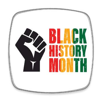 Black History Month - Viereckiger Kühlschrankmagnet - Weiß - Vorne
