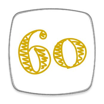 HAPPY BIRTHDAY. HAPPY BIRTHDAY. ANNIVERSARY. - Square fridge magnet - white - Front