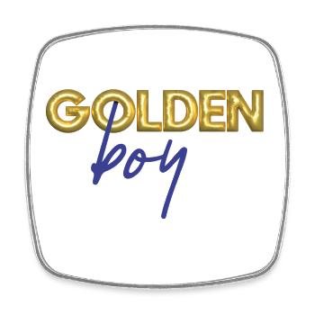 Golden boy - Magnet carré - blanc - Devant