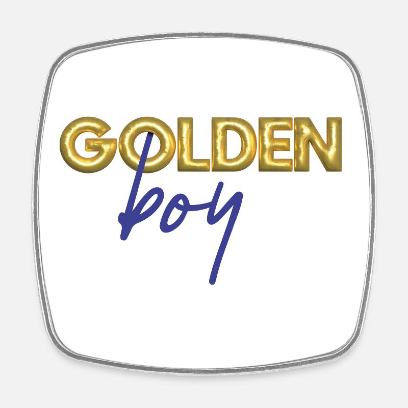 Golden boy - Magnet carré - blanc