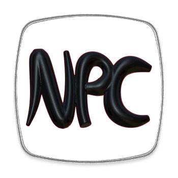 Npc Abstrakte Balloon Kunst - Viereckiger Kühlschrankmagnet - Weiß - Vorne