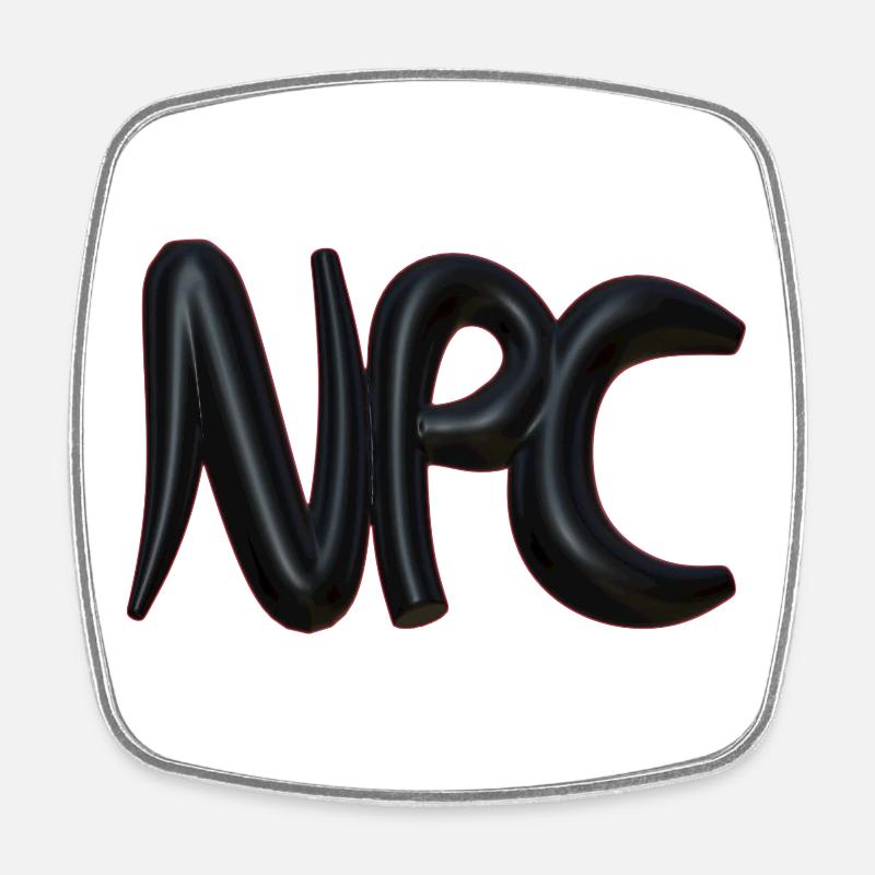 Npc Abstrakte Balloon Kunst - Viereckiger Kühlschrankmagnet - Weiß
