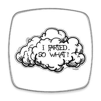 I FARDET - Square fridge magnet - white - Front
