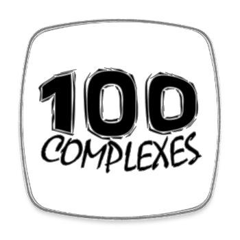 100 complexes - Square fridge magnet - white - Front
