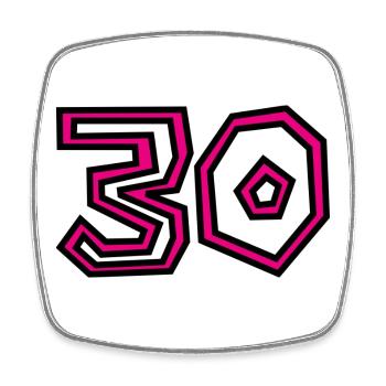30. 30 YEARS. 30th ANNIVERSARY. 30TH ANNIVERSARY. - Square fridge magnet - white - Front