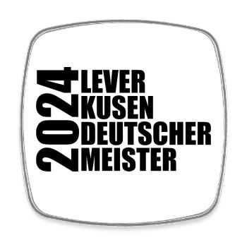 Leverkusen - Deutscher Meister 2024 - Viereckiger Kühlschrankmagnet - Weiß - Vorne