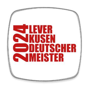Leverkusen - Deutscher Meister 2024 - Viereckiger Kühlschrankmagnet - Weiß - Vorne