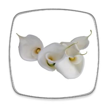 WHITE CALLAS - Square fridge magnet - white - Front