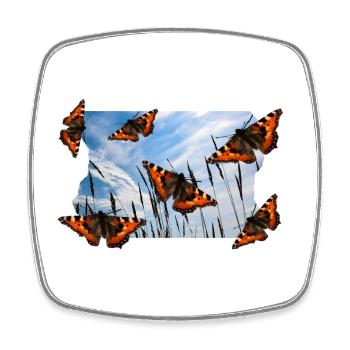 BUTTERFLY - Square fridge magnet - white - Front