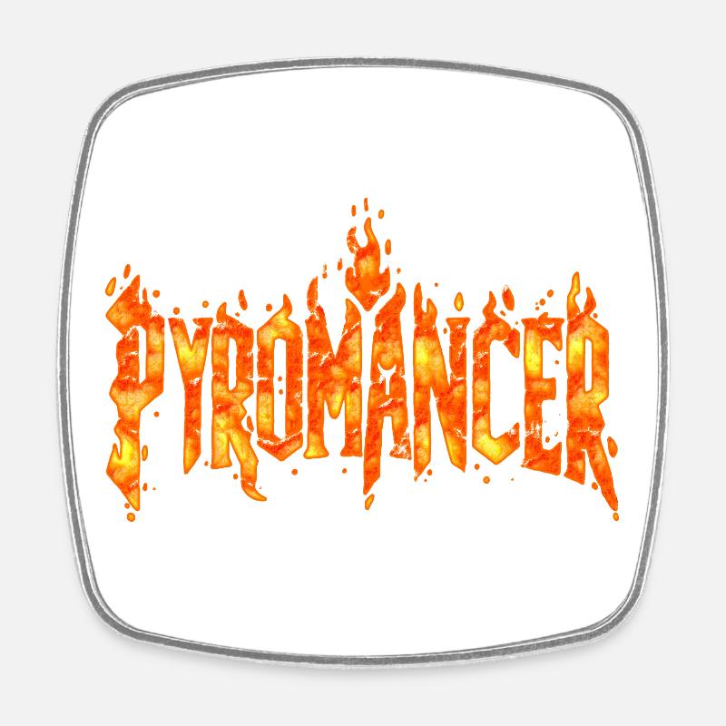 Pyromancer - Square fridge magnet - white