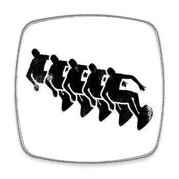 Surfing Drawing - Square fridge magnet - white - Front
