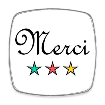 THANK YOU. MISTRESS. MASTER. THANK YOU MISTRESS - Square fridge magnet - white - Front