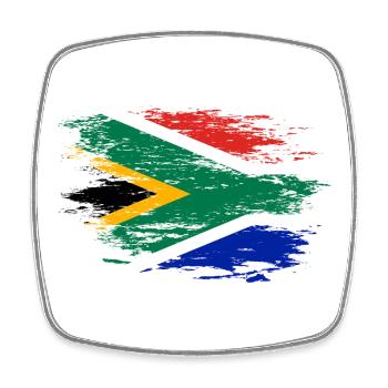 Südafrika Flagge used - Viereckiger Kühlschrankmagnet - Weiß - Vorne
