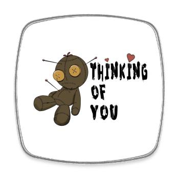 Thinking of you - Viereckiger Kühlschrankmagnet - Weiß - Vorne