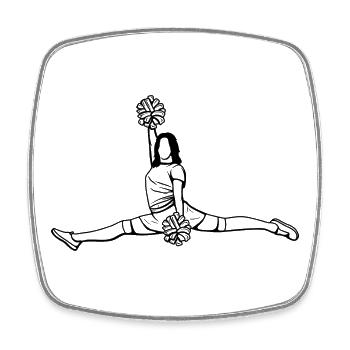 Cheerleader - Square fridge magnet - white - Front