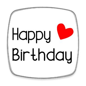 ALLES GUTE ZUM GEBURTSTAG. ALLES GUTE ZUM GEBURTSTAG. JAHRESTAG. - Viereckiger Kühlschrankmagnet - Weiß - Vorne