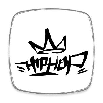 Graffiti Tag HipHop King 01 1C - Viereckiger Kühlschrankmagnet - Weiß - Vorne