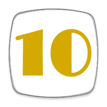 10. 10 YEARS. 10th ANNIVERSARY. 10 YEAR ANNIVERSARY. - Square fridge magnet - white - Front