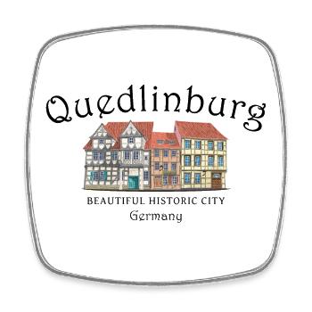 Quedlinburg, Welterbestadt, Deutschland - Viereckiger Kühlschrankmagnet - Weiß - Vorne