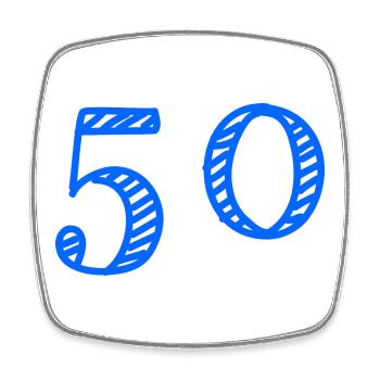 50. 50 JAHRE. 50-JÄHRIGES JUBILÄUM. 50-JÄHRIGES JUBILÄUM. - Viereckiger Kühlschrankmagnet - Weiß - Vorne
