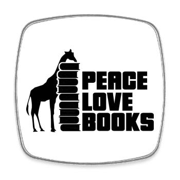 Lesen Bücher Buch Giraffe - Viereckiger Kühlschrankmagnet - Weiß - Vorne