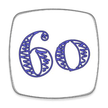 HAPPY BIRTHDAY. HAPPY BIRTHDAY. ANNIVERSARY. - Square fridge magnet - white - Front