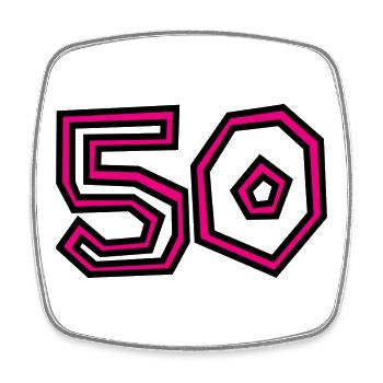 50. 50 YEARS. 50th ANNIVERSARY. 50 YEARS ANNIVERSARY. - Square fridge magnet - white - Front