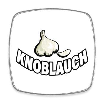 KNOBLAUCH - Viereckiger Kühlschrankmagnet - Weiß - Vorne