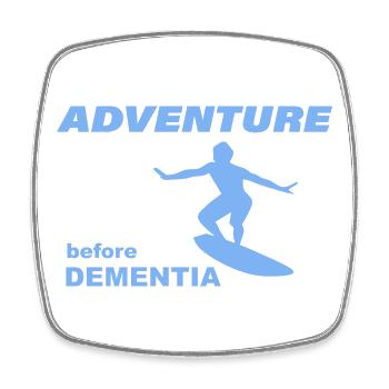 SURF ADVENTURE - Viereckiger Kühlschrankmagnet - Weiß - Vorne